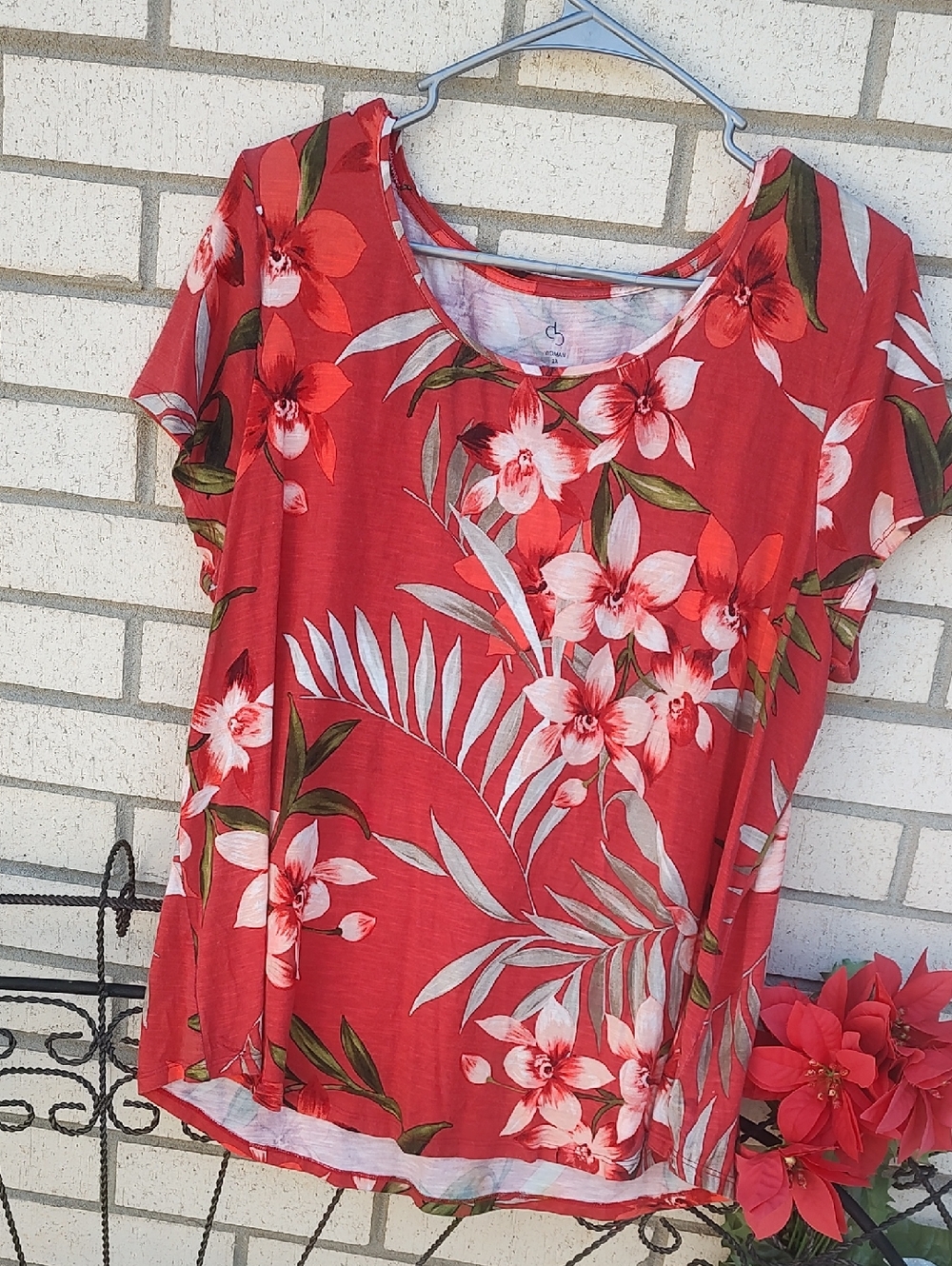 Orange Top/With Flowers